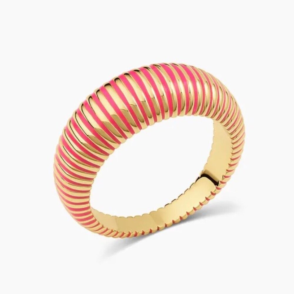 Gorjana Catalina Enamel Ring - Pink